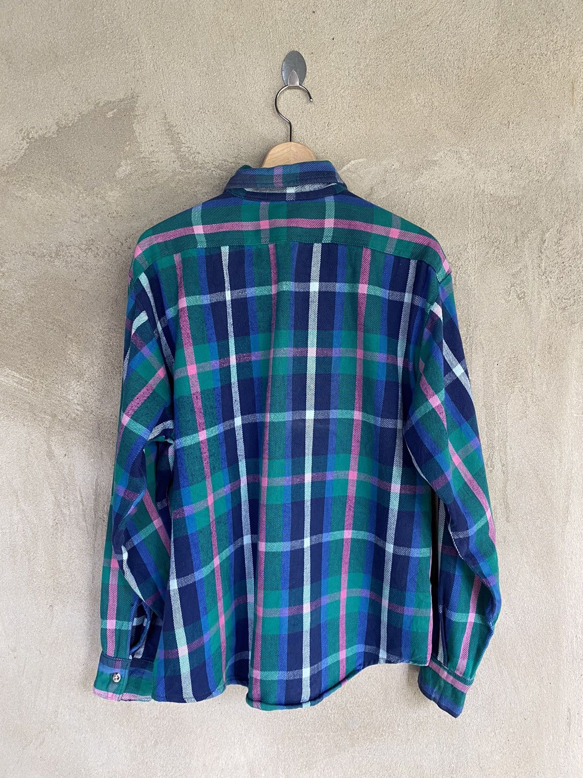 FiveBrother Five Brothers Multipocket Plaid Tartan Flannel Shirt Size US L / EU 52-54 / 3 - 7 Thumbnail