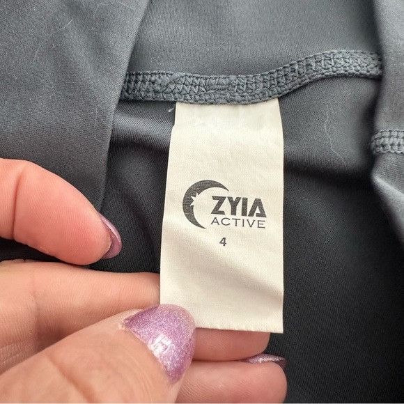 Other ZYIA Women's Blue and Gray Ribbed Yoga Activewear Leggings Size 27" / US 4 / IT 40 - 5 Thumbnail