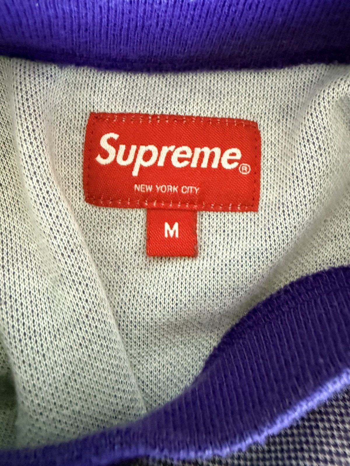 Supreme Supreme Tonal Stripe Logo Crewneck In Purple Size M Size US M / EU 48-50 / 2 - 3 Thumbnail