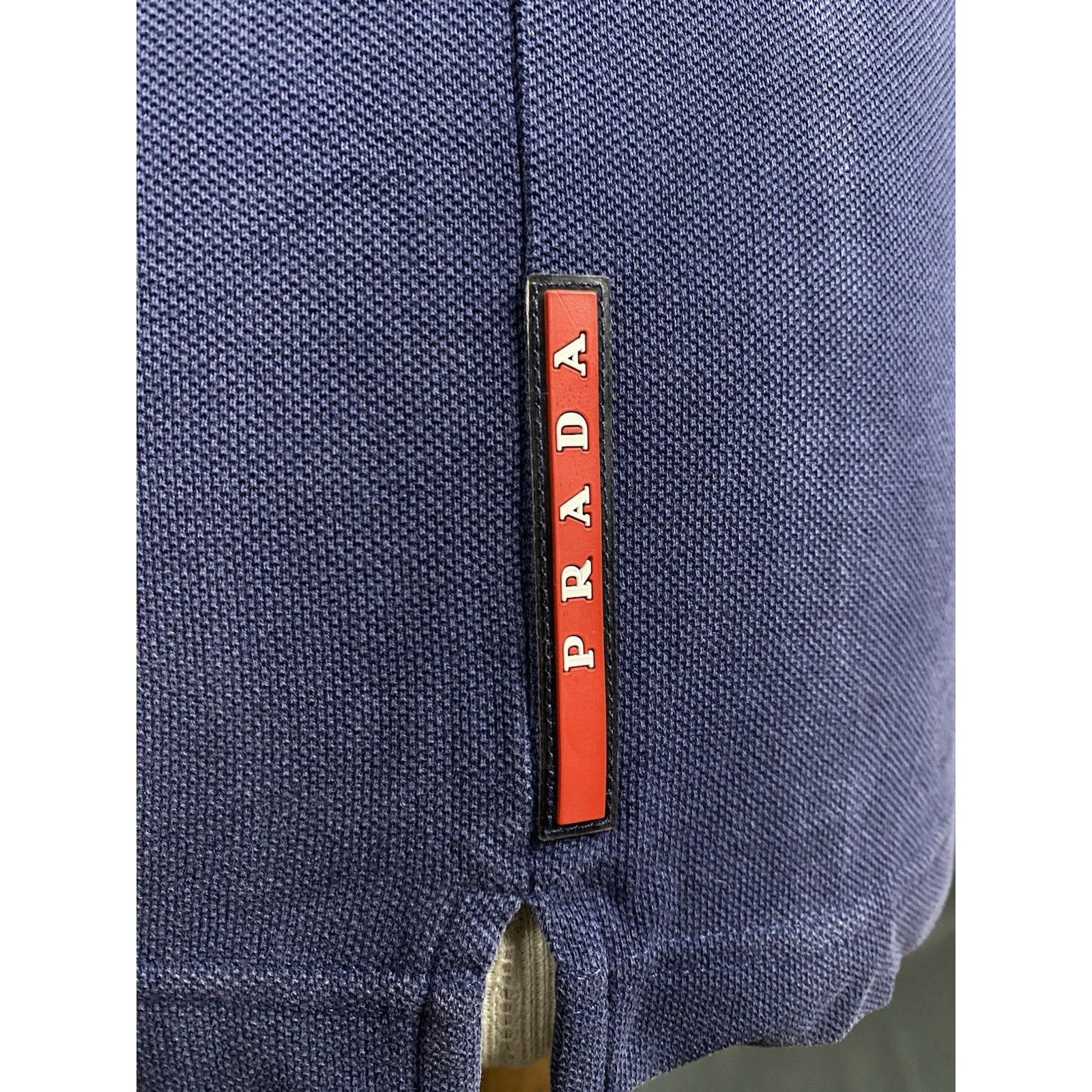 Prada Prada Red Tab Men's Blue Collared Polo Sweater Size S Size US S / EU 44-46 / 1 - 9 Thumbnail