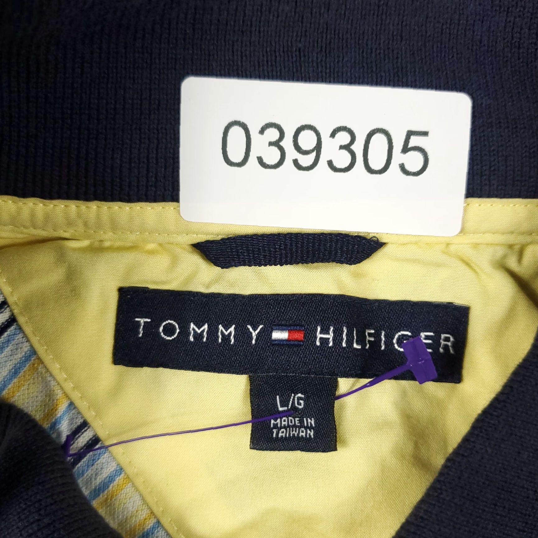 Tommy Hilfiger VINTAGE Tommy Hilfiger Polo Shirt Men L Blue Yellow Striped Casual Polo Shirt 100% Cotton Logo Sports Preppy Mens Size US L / EU 52-54 / 3 - 8 Thumbnail