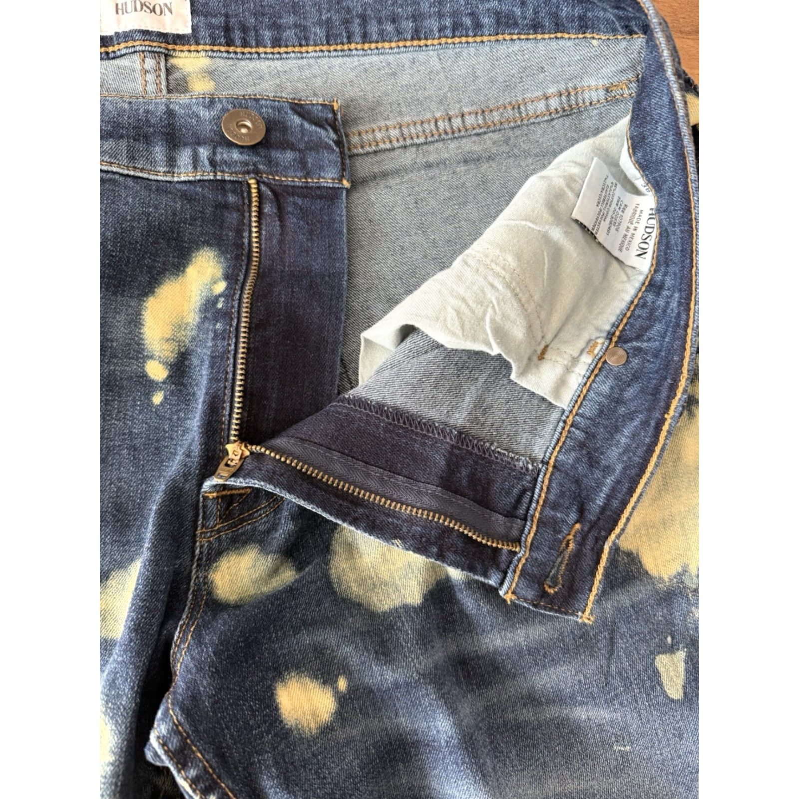 Hudson Hudson Jeans Hudson Blake Slim Straight Jeans Mens 36 Denim Blue Splatter 5-Pocket Logo casual slim fit Size US 36 / EU 52 - 6 Thumbnail