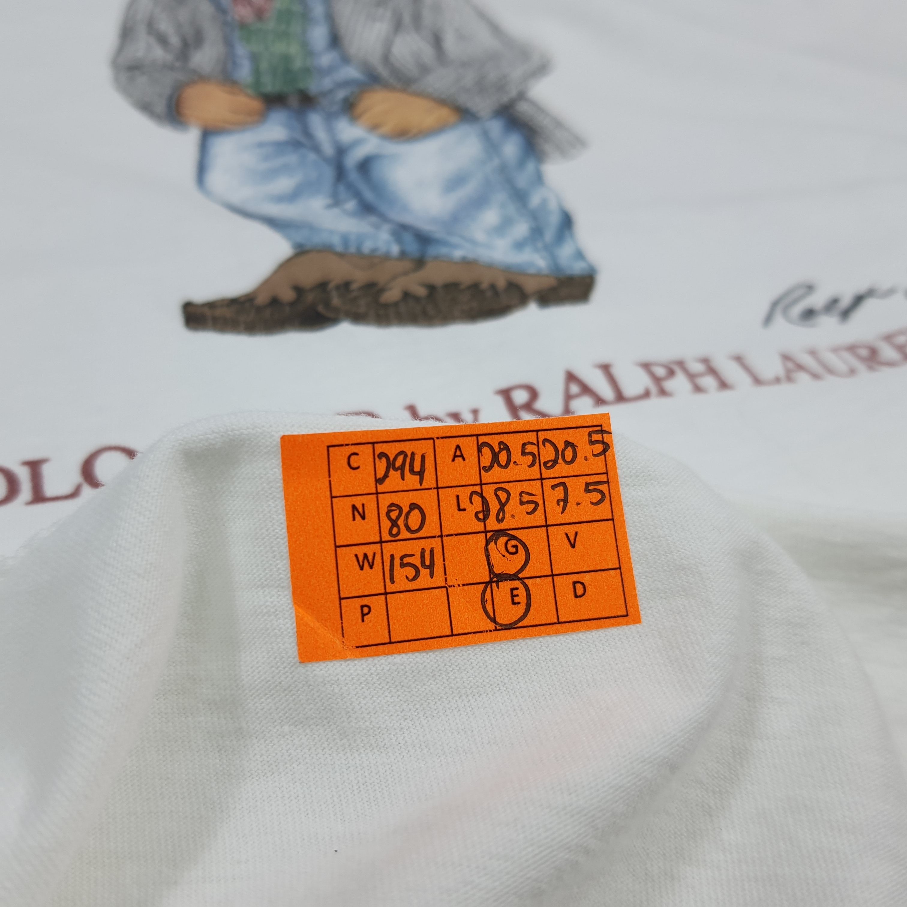 Polo Ralph Lauren Vintage Ralph Lauren Polo Bear Single Stitch Tshirt C294N80 Size US M / EU 48-50 / 2 - 9 Thumbnail
