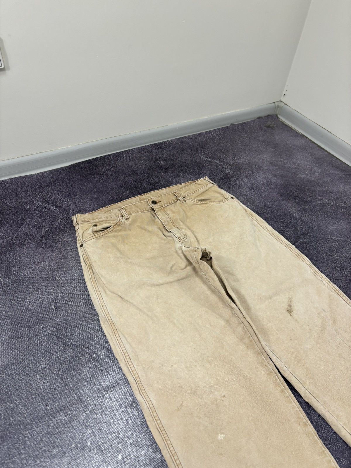 Dickies Vintage Dickies Faded Cream USA Hype Baggy Pants Jeans Size US 36 / EU 52 - 12 Thumbnail