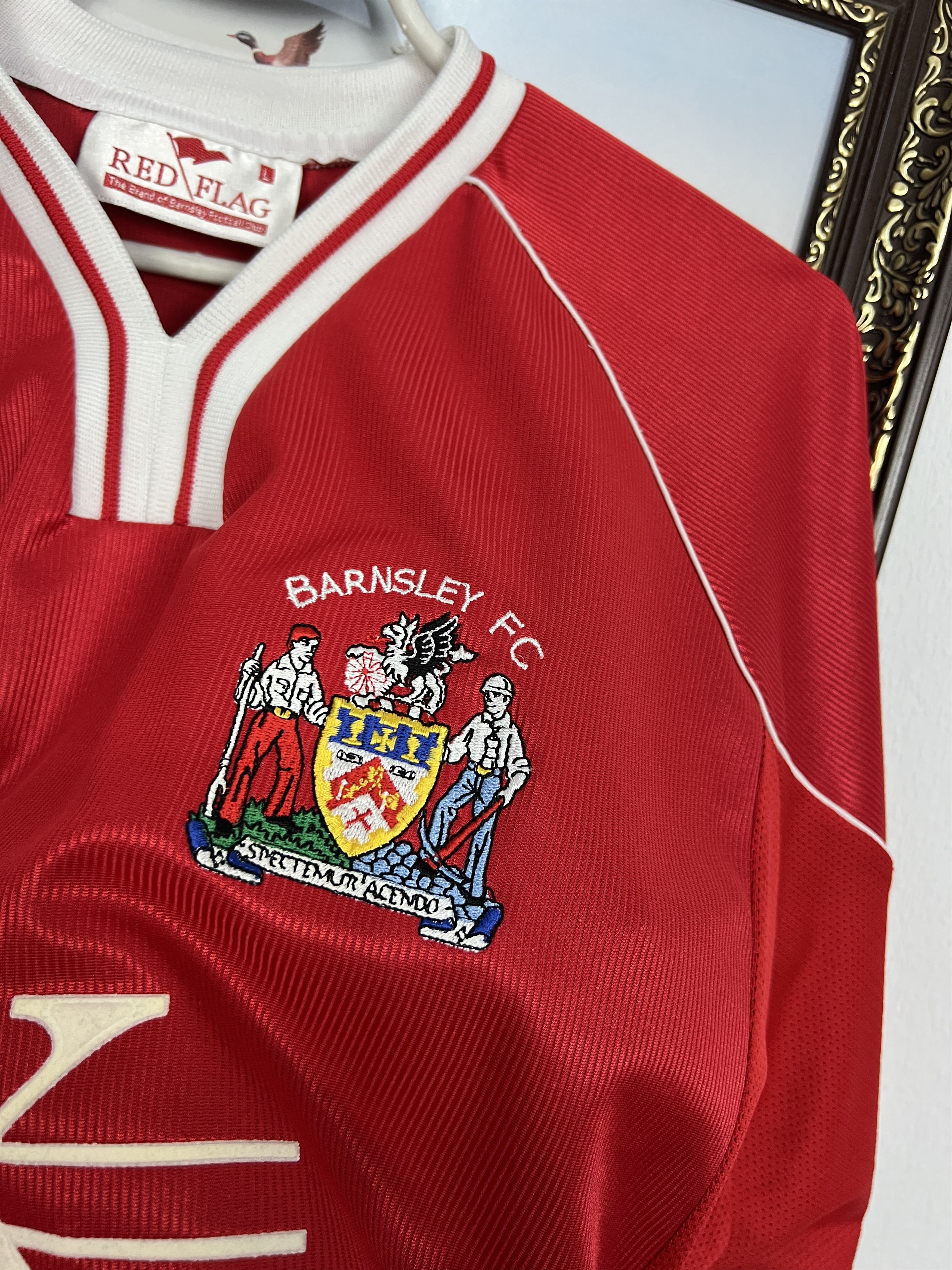 Vintage Barnsley Home football shirt 2003 Soccer Jersey Trikot Rare Size US L / EU 52-54 / 3 - 4 Thumbnail