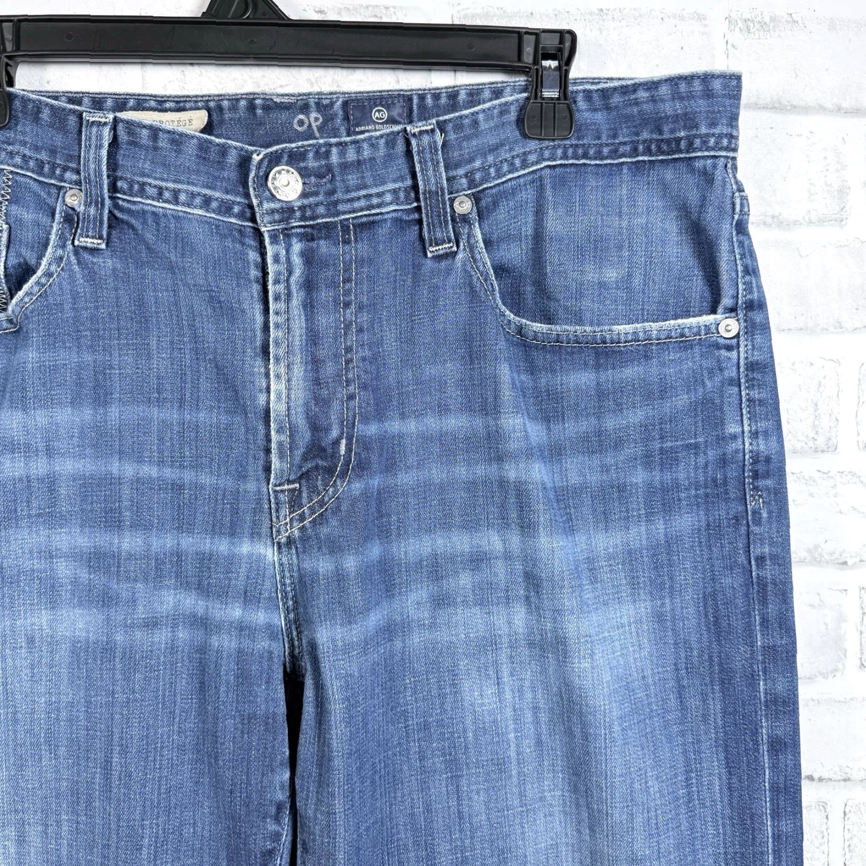 Vintage AG Adriano Goldschmied Blue Protege Casual Jeans Mens Regular Fit 36x29 Straight Leg Size US 36 / EU 52 - 2 Thumbnail