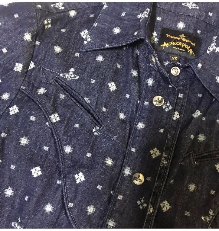 Vivienne Westwood Vivienne Westwood Planet embroidered denim shirt Size XS / US 0-2 / IT 36-38 - 6 Thumbnail