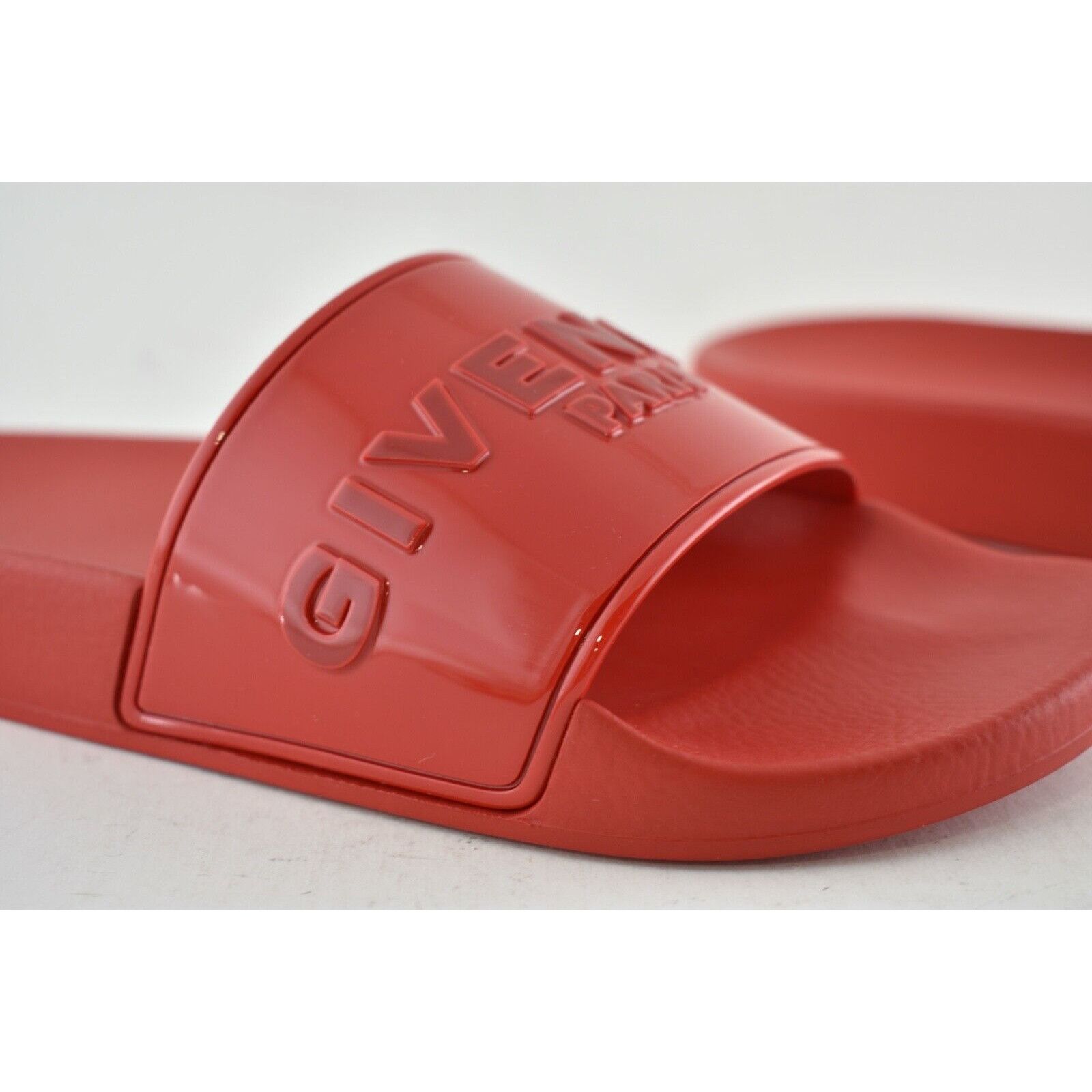 Givenchy Givenchy Paris Red Rubber Logo Embossed Slide On Pool Size US 10 / IT 40 - 4 Thumbnail