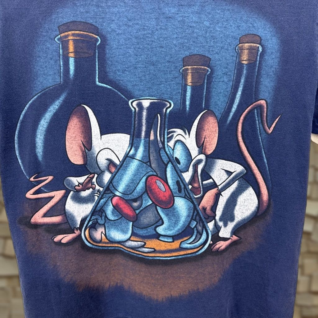 Changes VINTAGE 90s Animaniacs Pinky and The Brain T-Shirt Unisex Adults Large Blue Cartoon Retro 90s Size US L / EU 52-54 / 3 - 1 Thumbnail