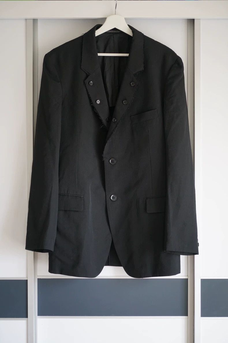 Yohji Yamamoto Yohji Yamamoto Black Double Layered Suit Jacket by Yohji Y Size US L / EU 52-54 / 3 - 1 Thumbnail