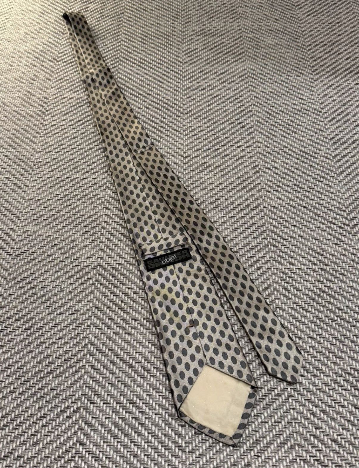 Jean Paul Gaultier Jean Paul Gaultier Metal Perforated Polka Dot Tie K24 Size ONE SIZE - 5 Thumbnail