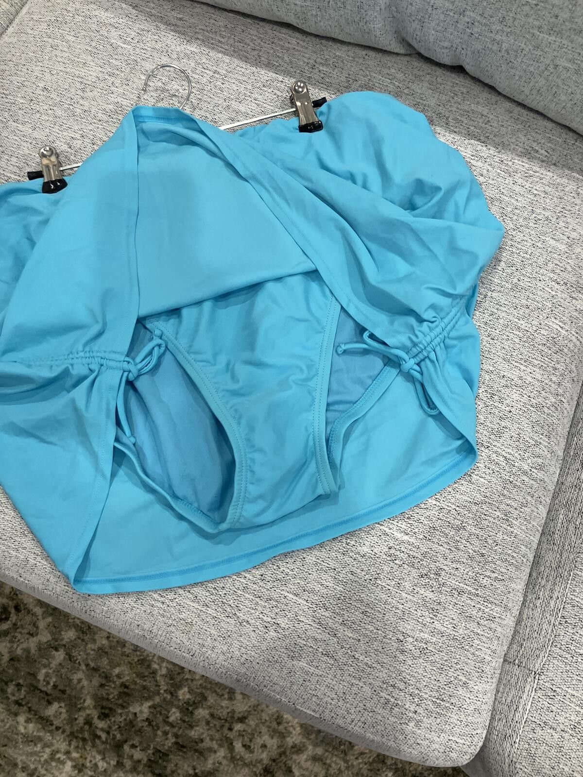 Other NWT Island Escape Woman Hamptons Skirtini Aqua Swim Skirt Size 30" / US 8 / IT 44 - 6 Thumbnail