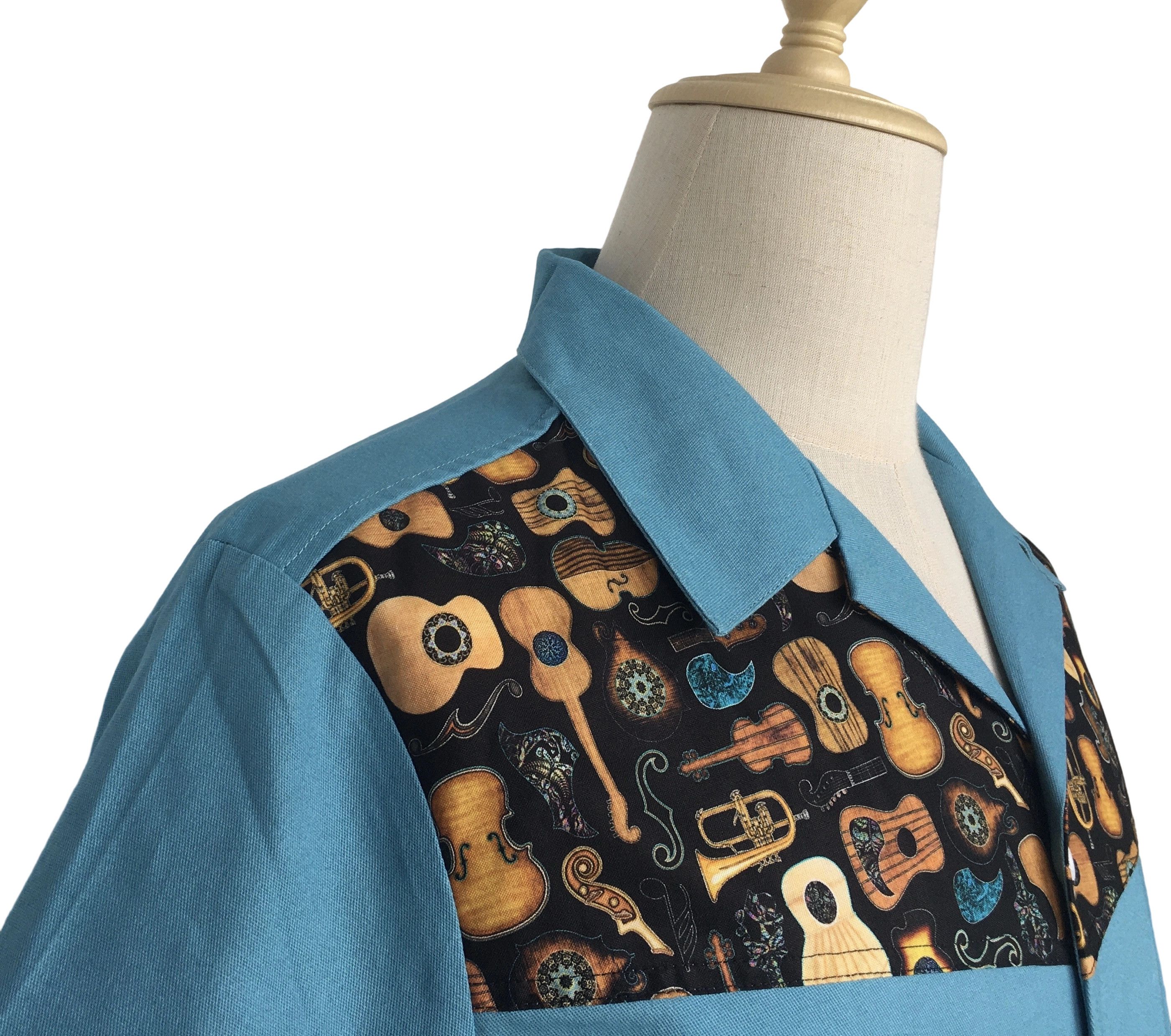 Other Cotton Casual Shirt Patchwork Bowling Shirts Size US XL / EU 56 / 4 - 4 Thumbnail