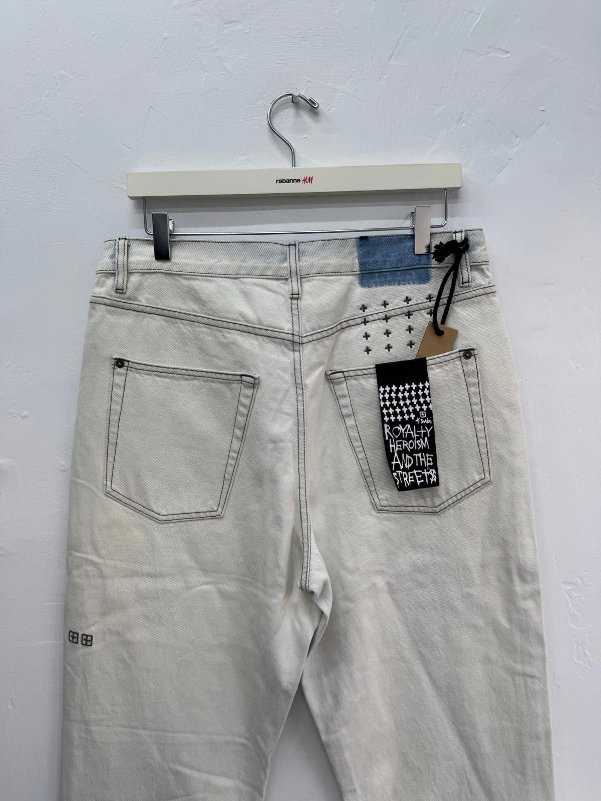 new Ksubi mens denim jeans anti k white blue iceberg 32
