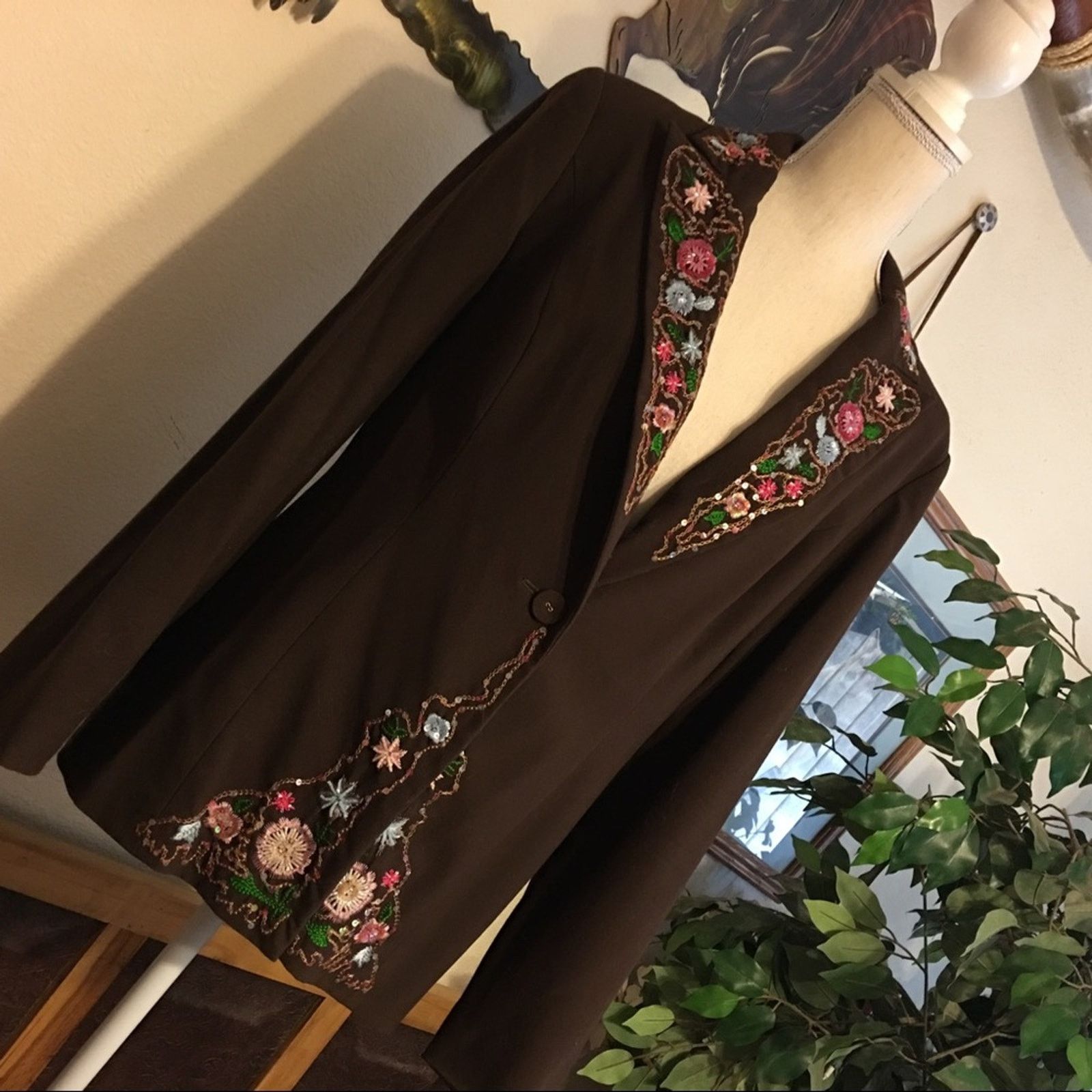 Other Debra McGuire embroidered sequin jacket Size L / US 10 / IT 46 - 2 Thumbnail