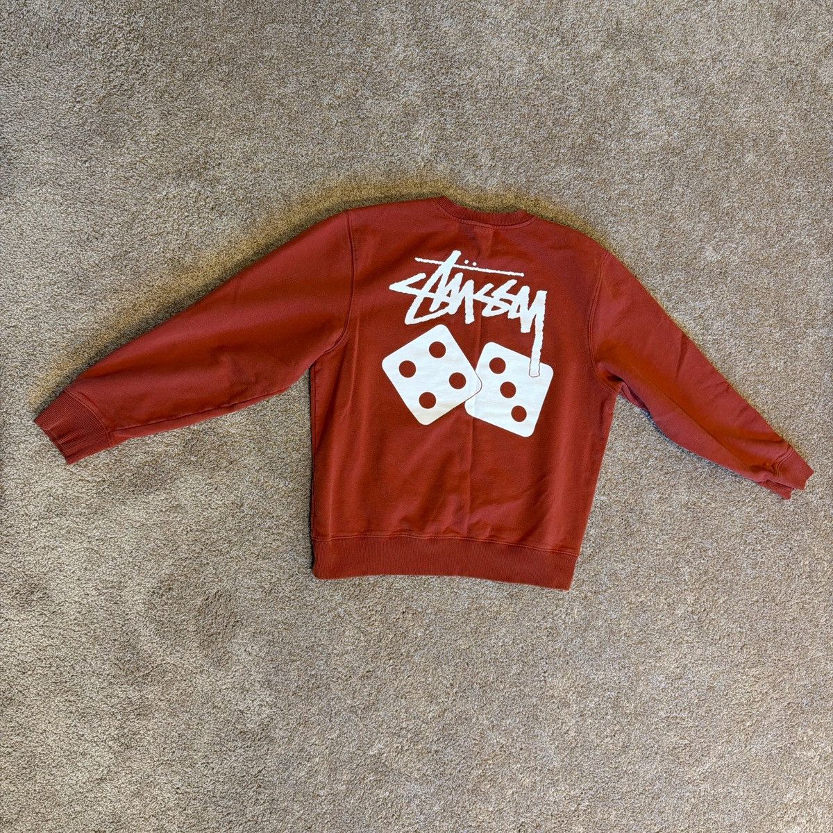 Stussy STÜSSY ORANGE DICE CREW MINT CONDITION | Size Large Size US L / EU 52-54 / 3 - 1 Thumbnail