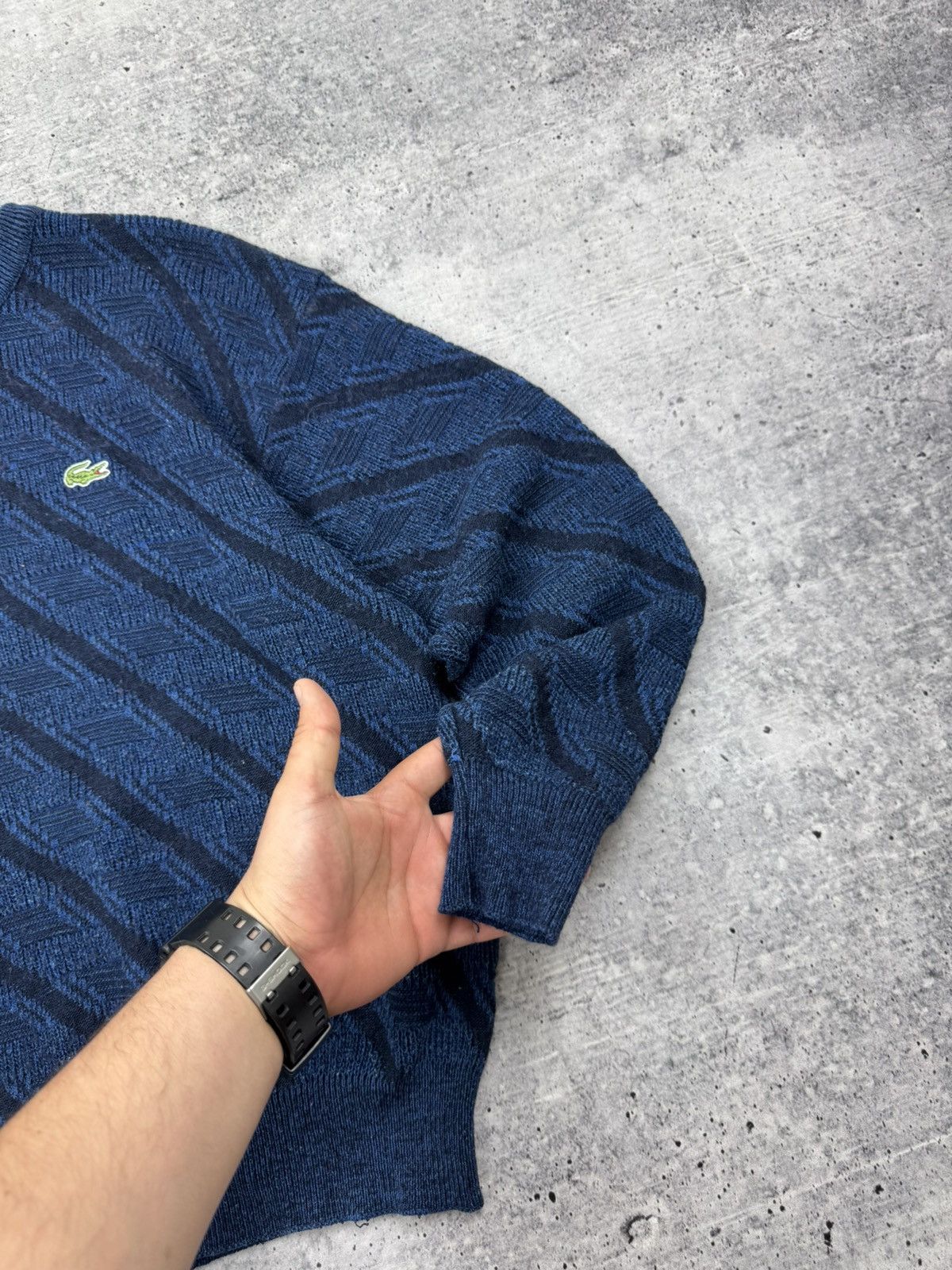 Lacoste Chemise Lacoste Vintage 90’s Style Wool Blue Sweater Men L Size US L / EU 52-54 / 3 - 4 Thumbnail