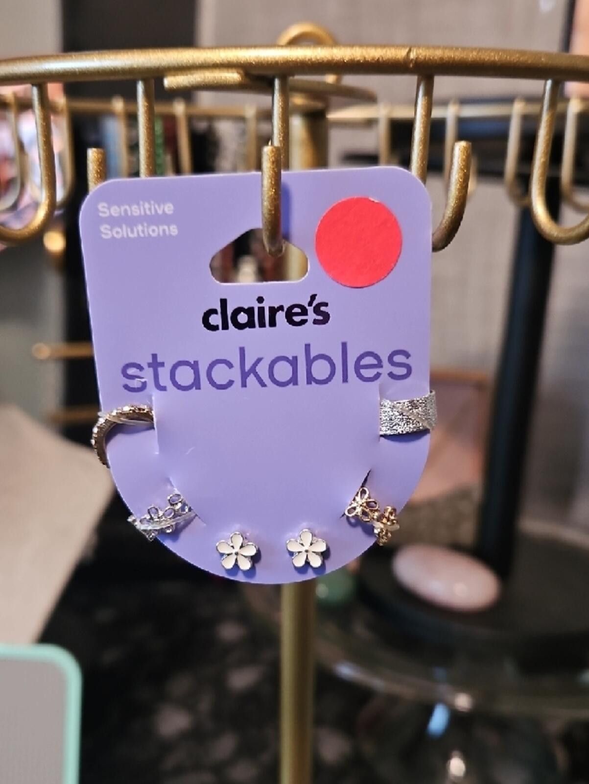 Other Claire's Gold and Navy Stackable Earring Set - 2 sets Size ONE SIZE - 4 Thumbnail