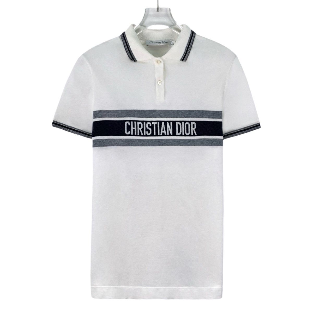 Dior Dior Striped Logo Letter Print Short Sleeve Polo Shirt K26WX Size XS / US 0-2 / IT 36-38 - 1 Thumbnail