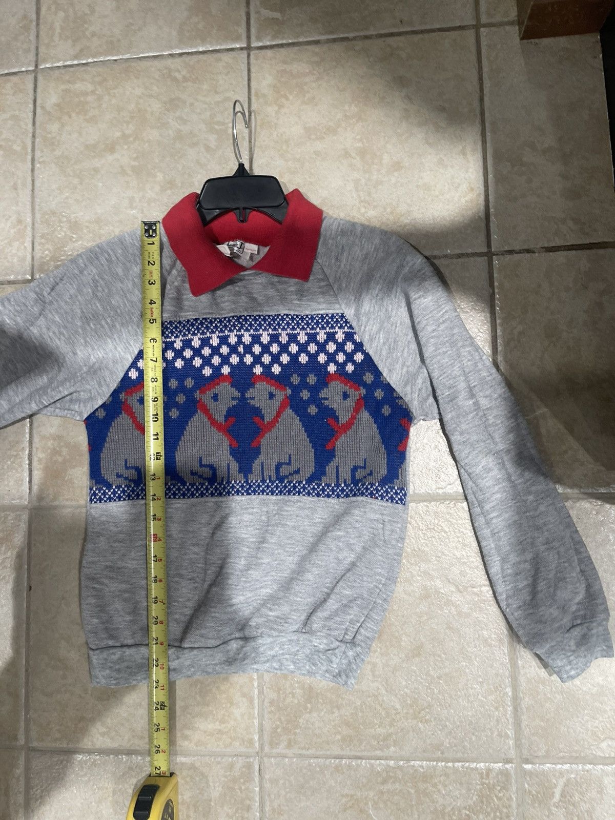 Other Vintage Collared Sweatshirt Sweater Cross Stitch Size S / US 4 / IT 40 - 5 Thumbnail