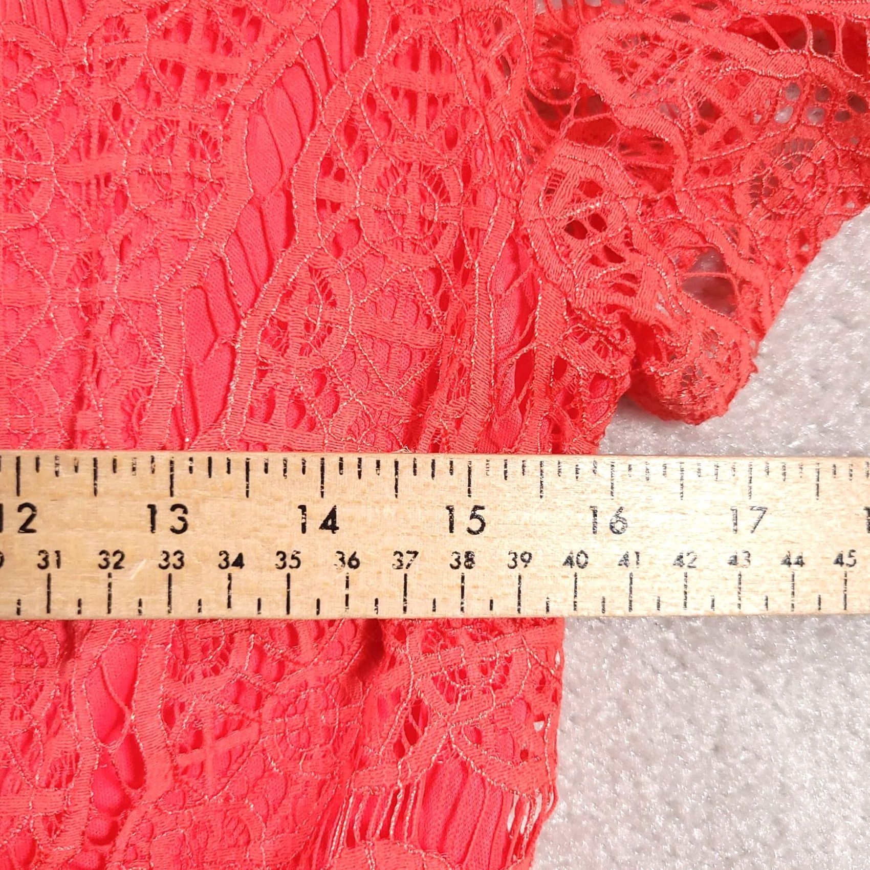 Apt. 9 VINTAGE Apt. 9 Womens Small Dubarry Lace Fit & Flare Dress Orange Size S / US 4 / IT 40 - 7 Thumbnail
