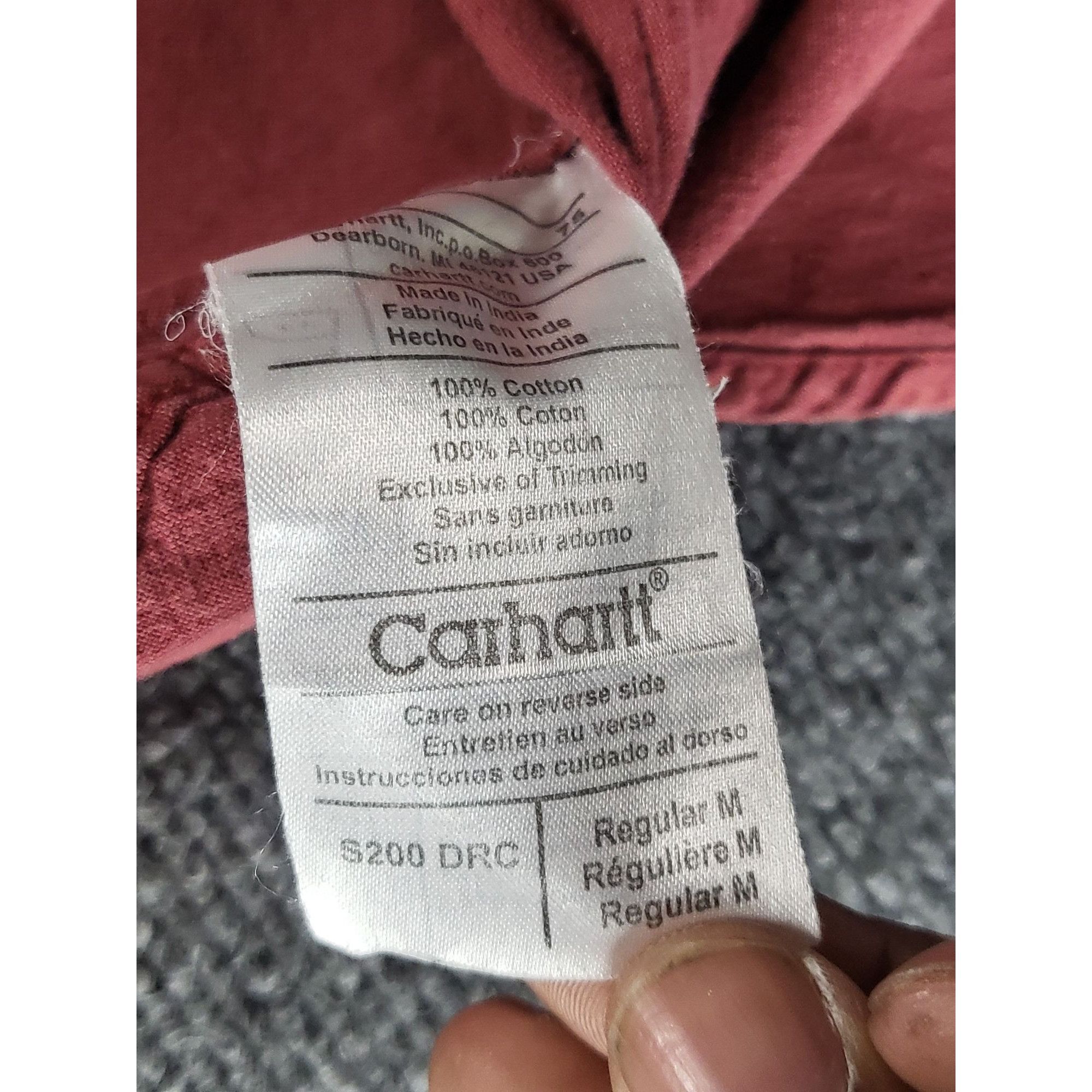 Carhartt Carhartt Button Up Shirt Mens M Crimson Solid Short Sleeve S Size US M / EU 48-50 / 2 - 3 Thumbnail