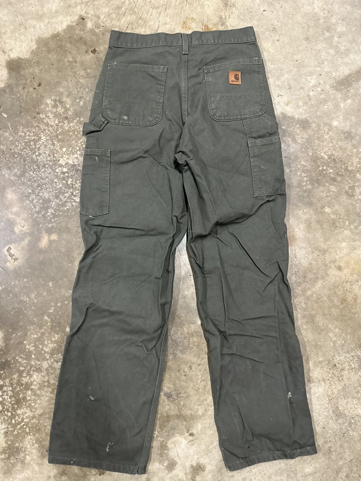 Vintage Carhartt Army Green Carpenter Pants | Grailed