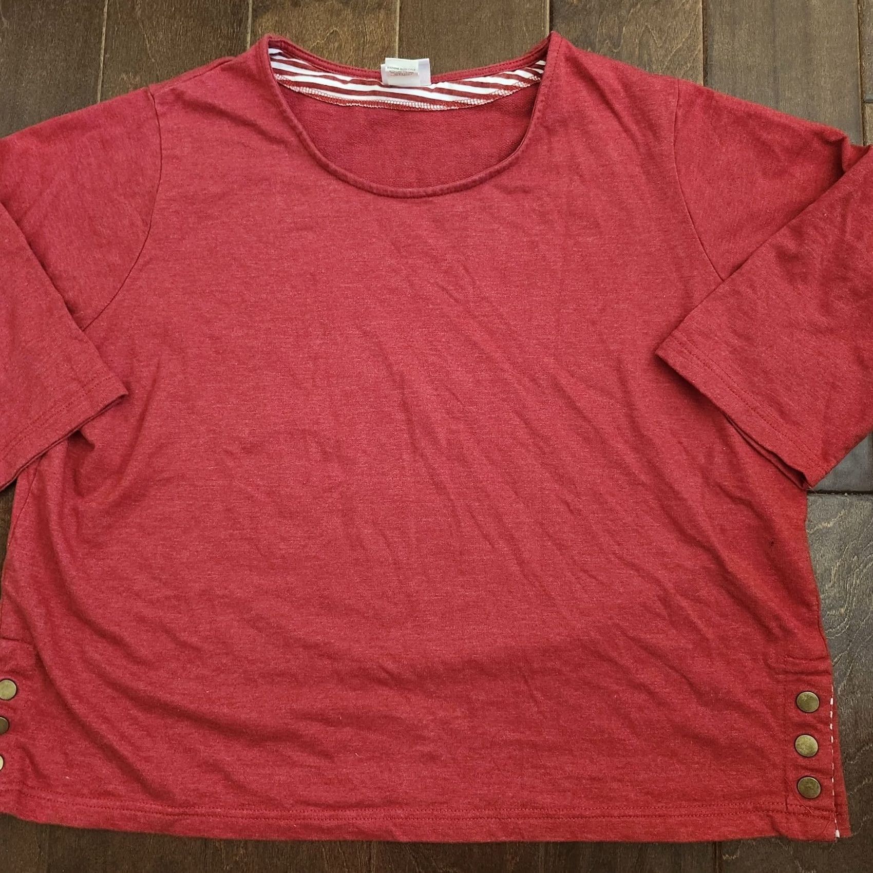 Vintage VINTAGE American Sweetheart Women's Red Heathered Blouse 3/4 Sleeve PXL Size XL / US 12-14 / IT 48-50 - 5 Thumbnail