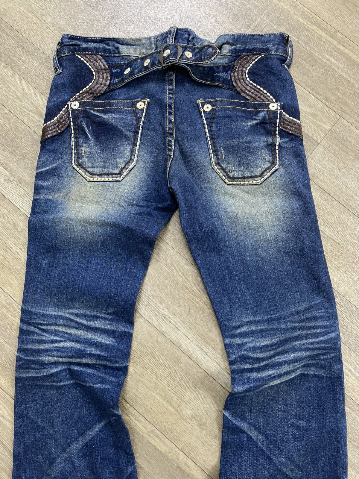 Le Grande Bleu (L.G.B.) 2000s Lolita Distressed Lgb Ifsixwasnine Style Flared Jeans Size US 30 / EU 46 - 16 Thumbnail
