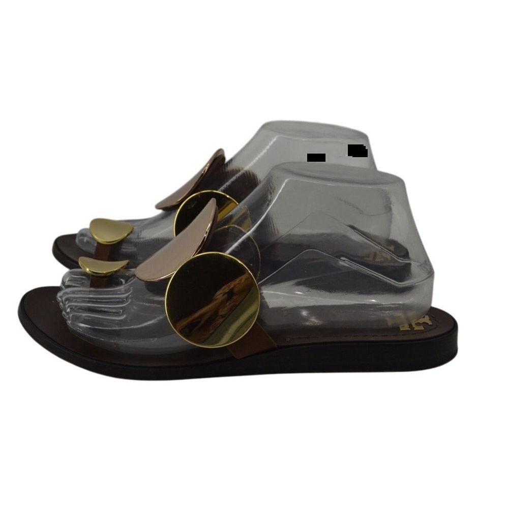 Tory Burch Tory Burch Brown Gold Sandals Size 8 Size US 8 / IT 38 - 2 Thumbnail