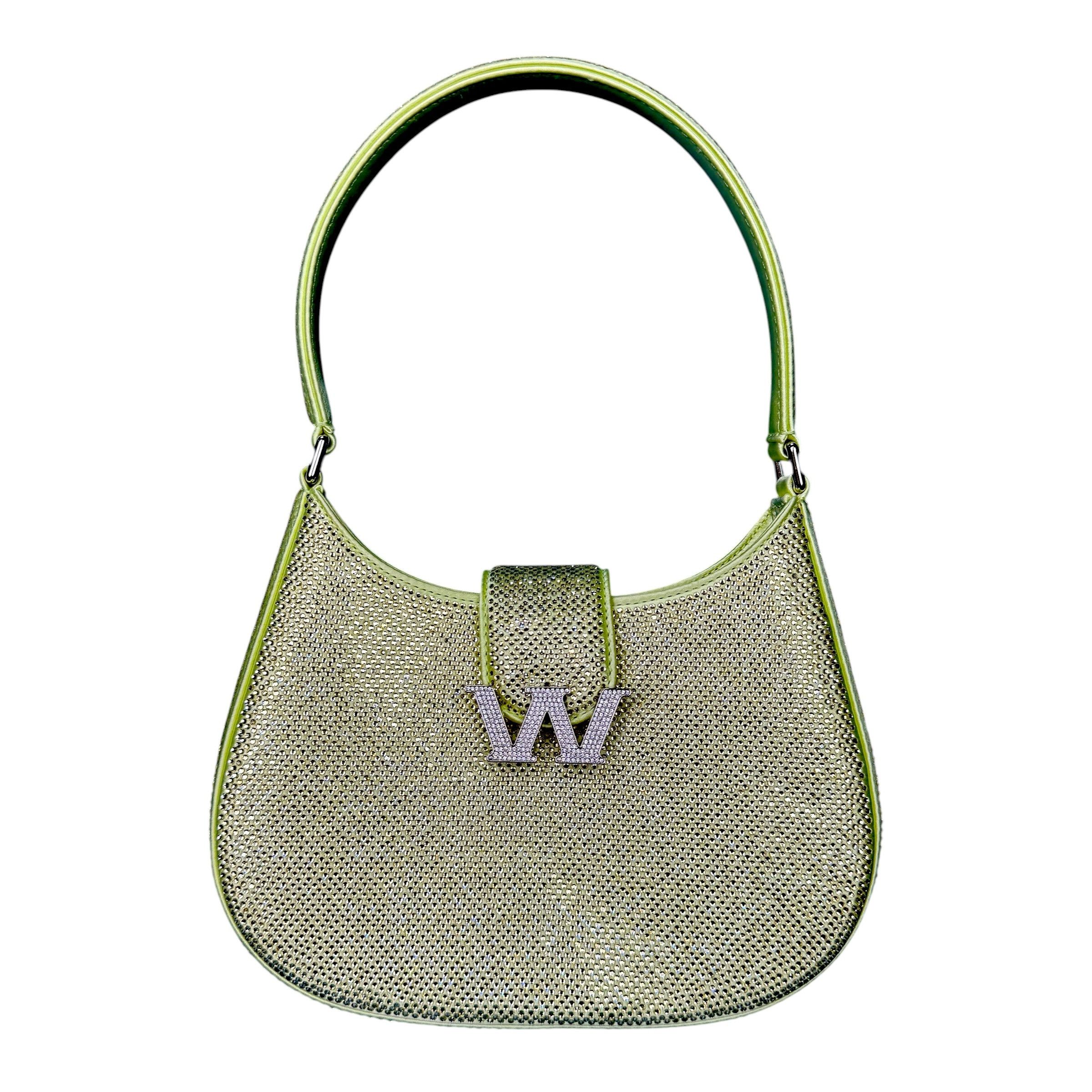 ALEXANDER WANG W Legacy Rhinestone Hobo Bag Size ONE SIZE