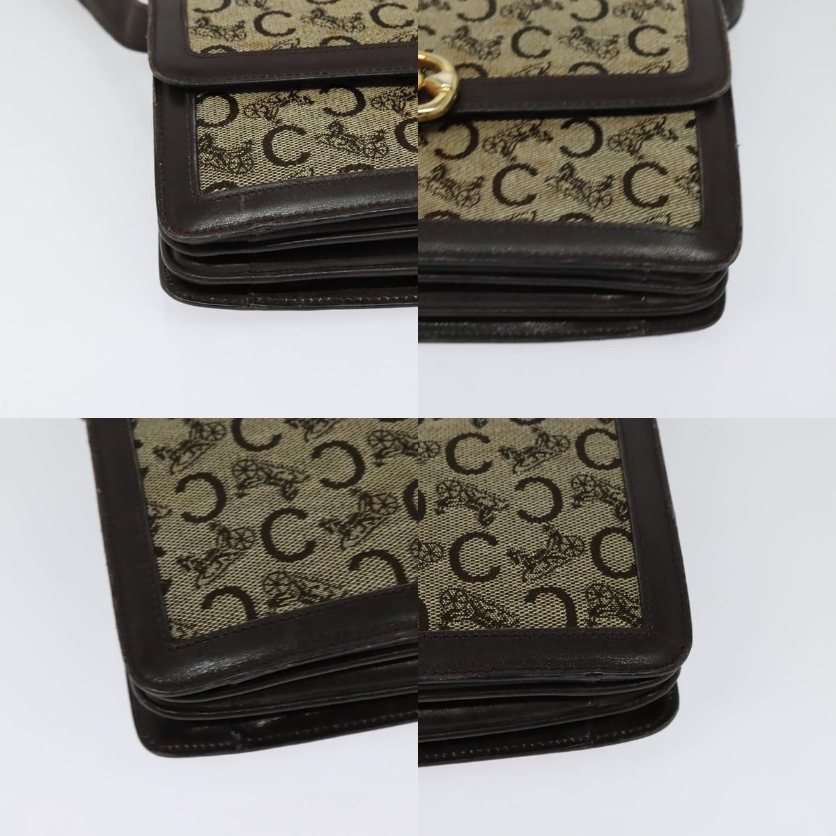 Celine CELINE C Sulky Shoulder Bag Canvas Brown Gold Size ONE SIZE - 10 Thumbnail