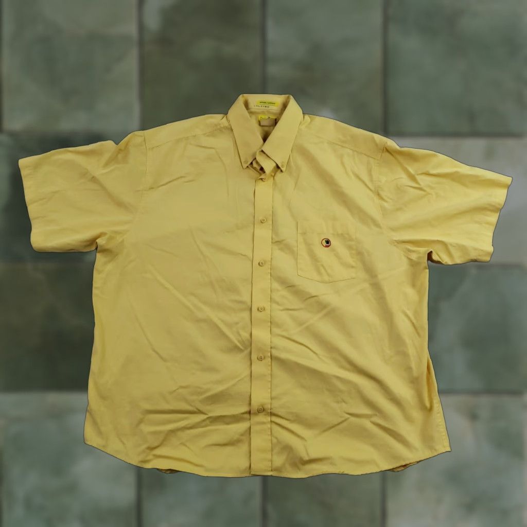 Vintage Duck Head Shirt Mens XXL Yellow Short Sleeve Button Front Wrinkle Resistant Logo Size US XXL / EU 58 / 5 - 1 Thumbnail