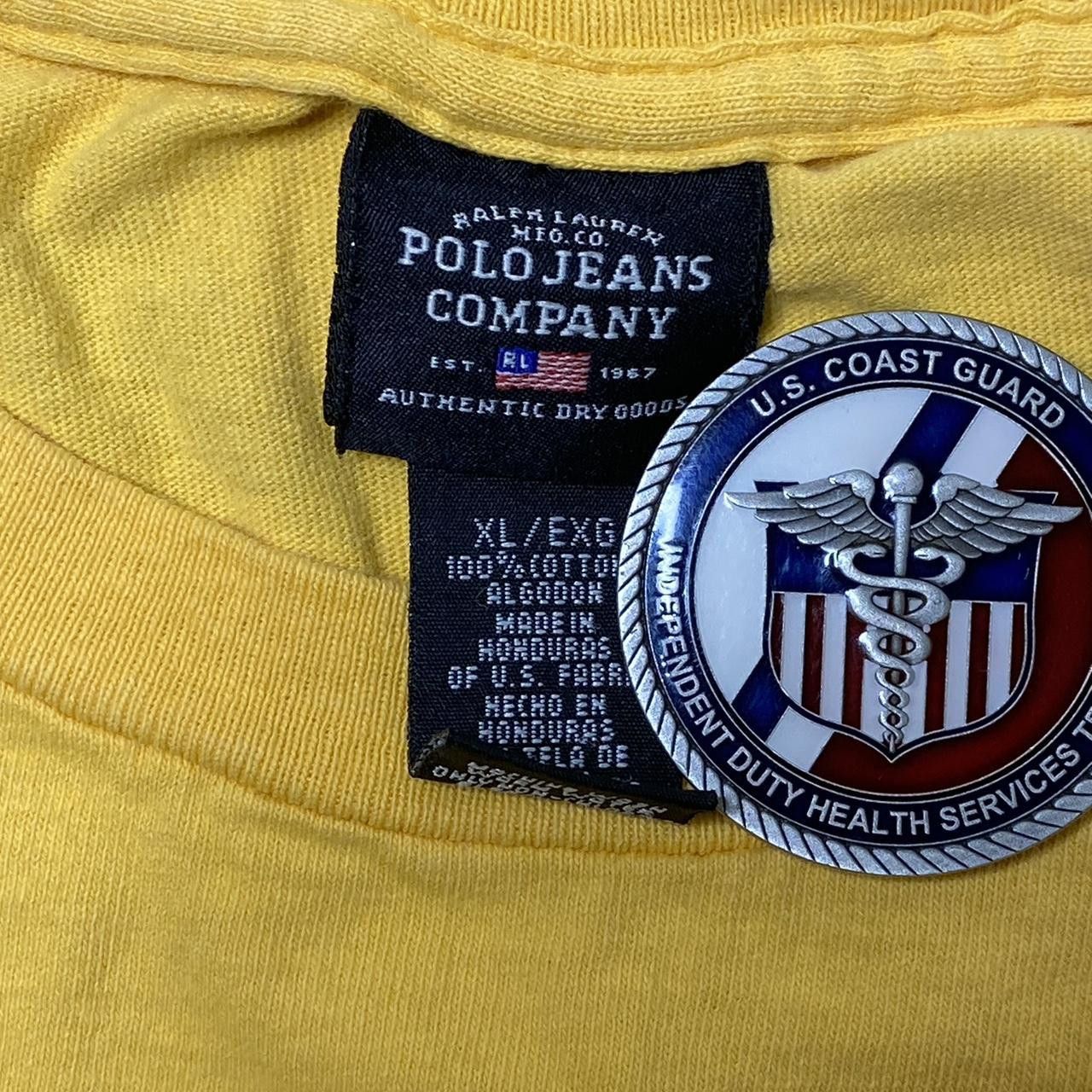 Polo Ralph Lauren Vintage Polo Jeans Co. Ralph Lauren Yellow Tee Size XL Size US XL / EU 56 / 4 - 3 Thumbnail