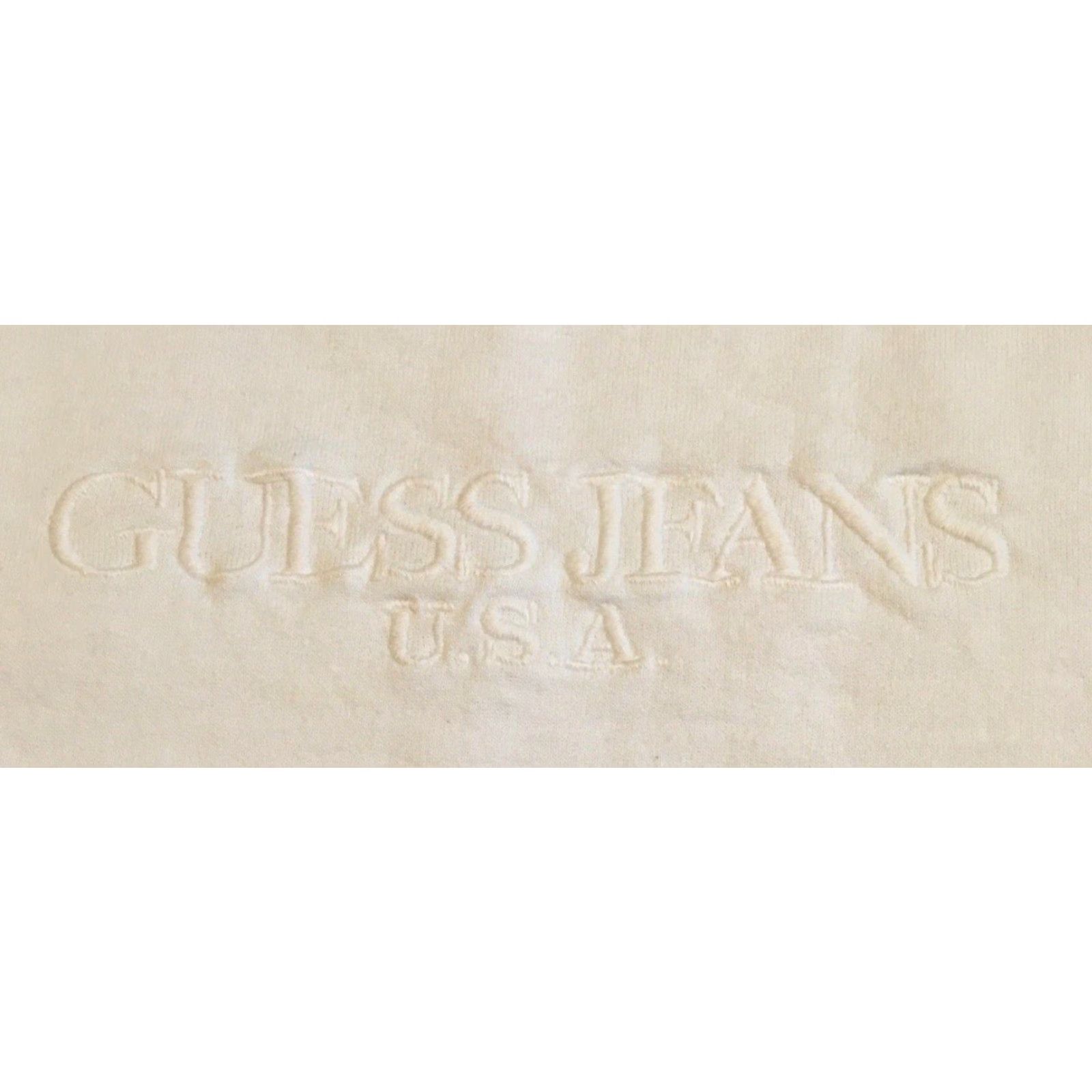 Guess VINTAGE GUESS Hoodie Mens S White 80s Grunge Hip Hop Designer USA Faded Sweatshirt Spirit Spellout Size US S / EU 44-46 / 1 - 2 Thumbnail