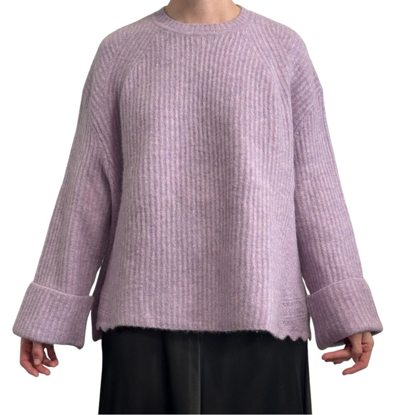 3.1 Phillip Lim Lofty Lilac Alpaca Wool Oversized Sweater Size XS / US 0-2 / IT 36-38 - 5 Thumbnail