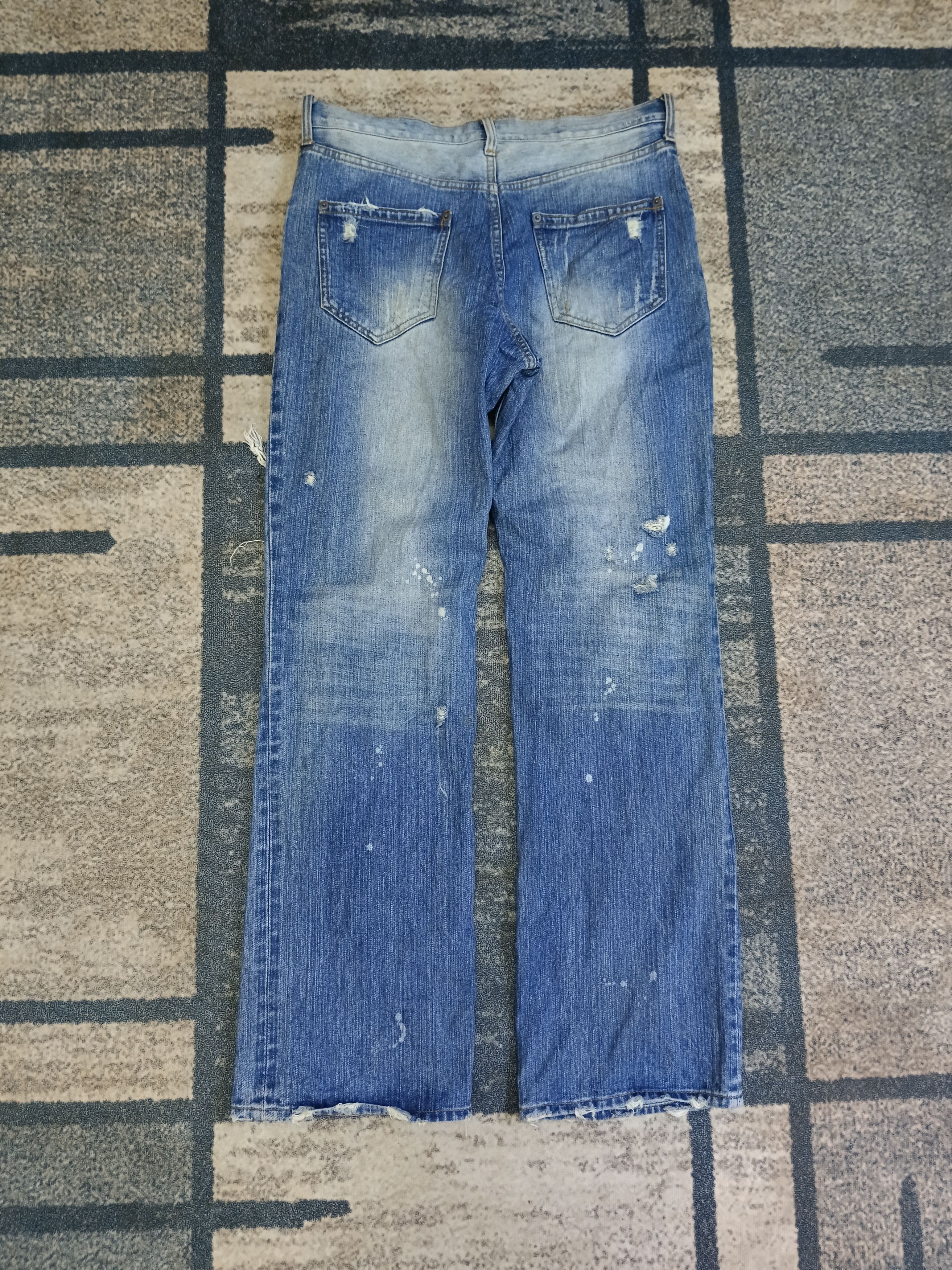 Japanese Brand SICK RIPED EXHIBITIONIST DENIM PANTS Size US 32 / EU 48 - 6 Thumbnail