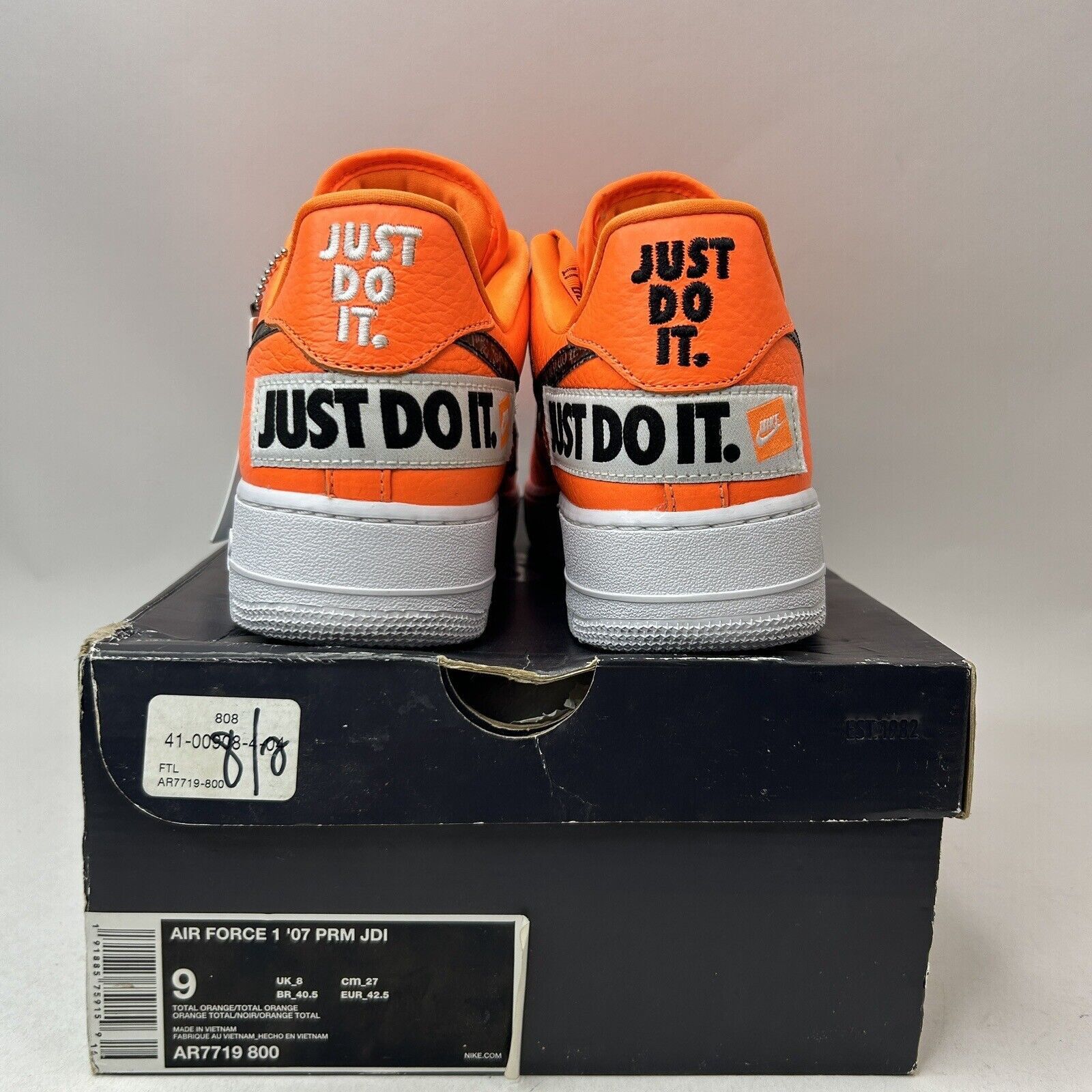 Nike Nike Air Force 1 07’ Low PRM JDI Just Do It “Total Orange” Size US 9 / EU 42 - 5 Thumbnail