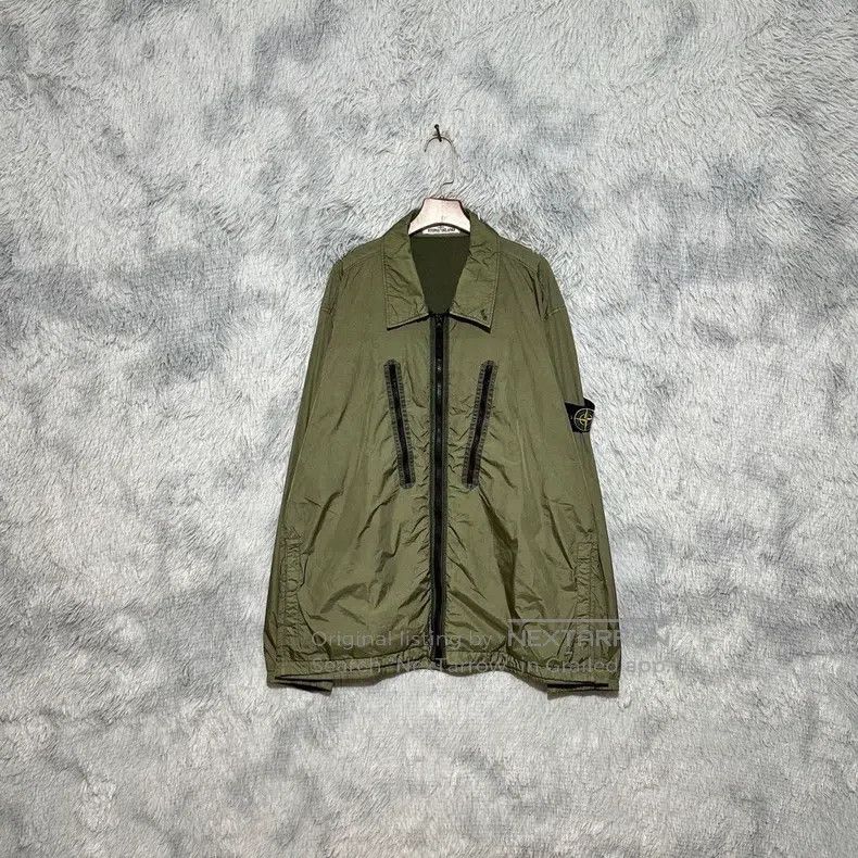 Stone Island Stone Island Pleated Nylon Jacket, Military Green, XXL Siz Size US XXL / EU 58 / 5 - 1 Thumbnail