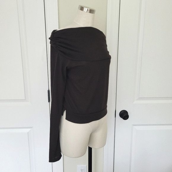 Other Inappropriate Fashion Chocolate Cropped Top Fall Spring Size S / US 4 / IT 40 - 3 Thumbnail