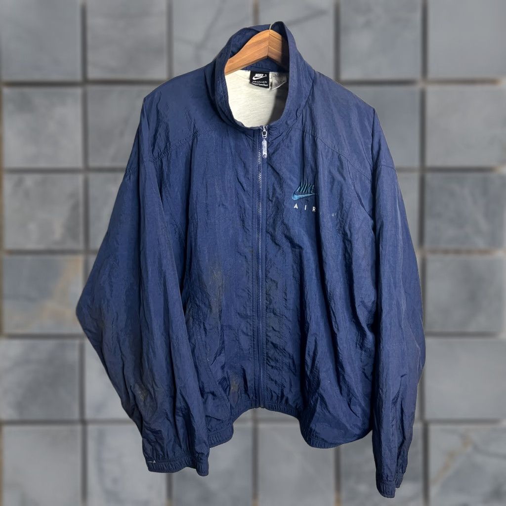 Nike Nike Windbreaker Jacket Men's L Full Zip Breathable Lined 90s Athleisure Sports Nike Air Dri-Fit Pattern Solid Blue Long Sleeve Jacket Size US L / EU 52-54 / 3 - 1 Thumbnail