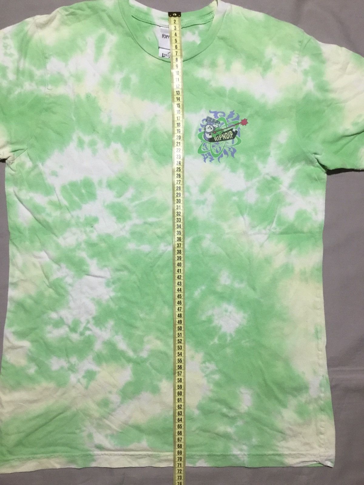 RIPNDIP RipNDip Green Tie Dye Crew Neck T Shirt Lord Nermal Size M Size US M / EU 48-50 / 2 - 6 Thumbnail