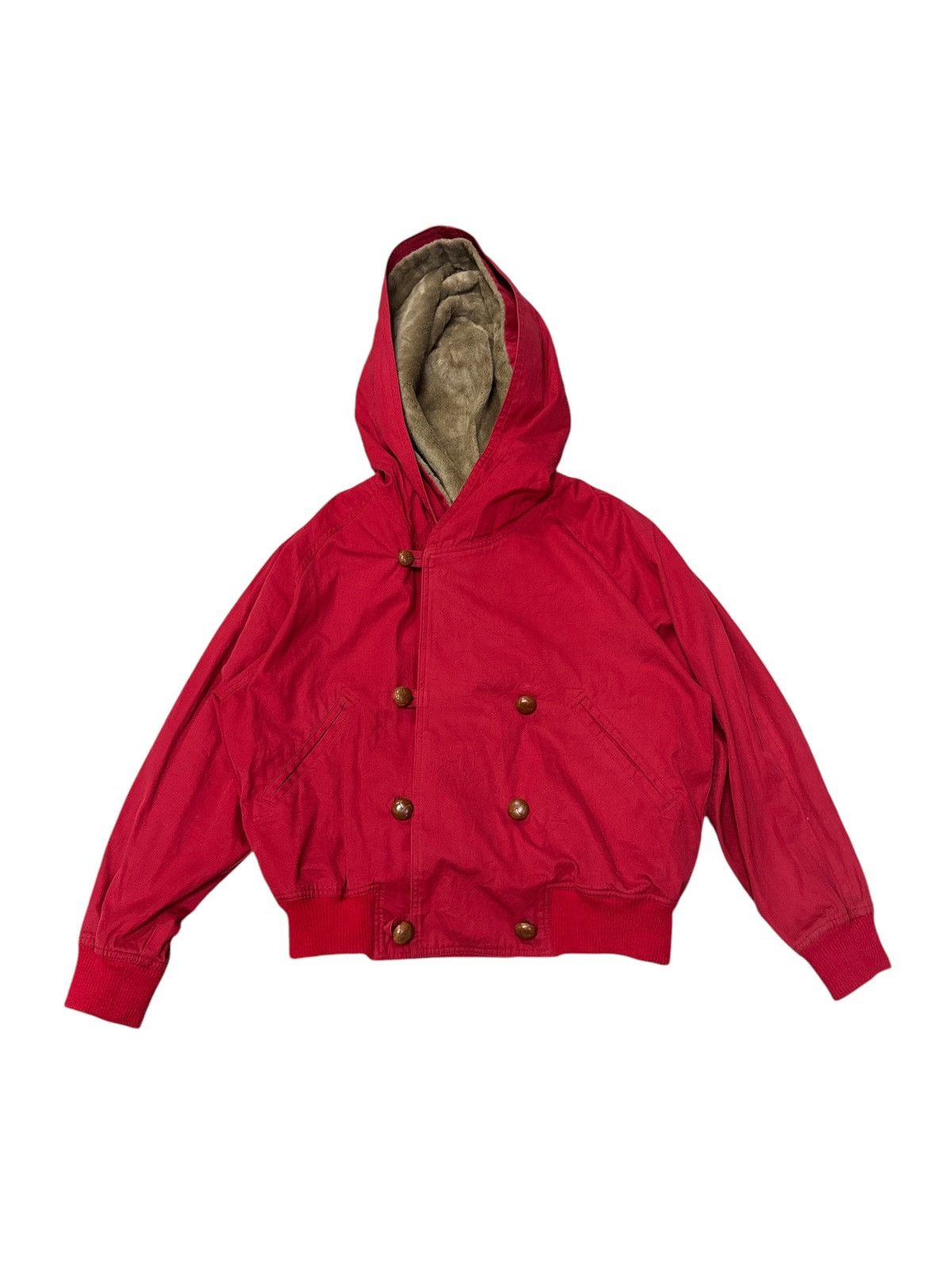 Issey Miyake 1980s I.S ISSEY MIYAKE HOODIE FIERY RED BOMBER JACKET Size US M / EU 48-50 / 2 - 2 Thumbnail