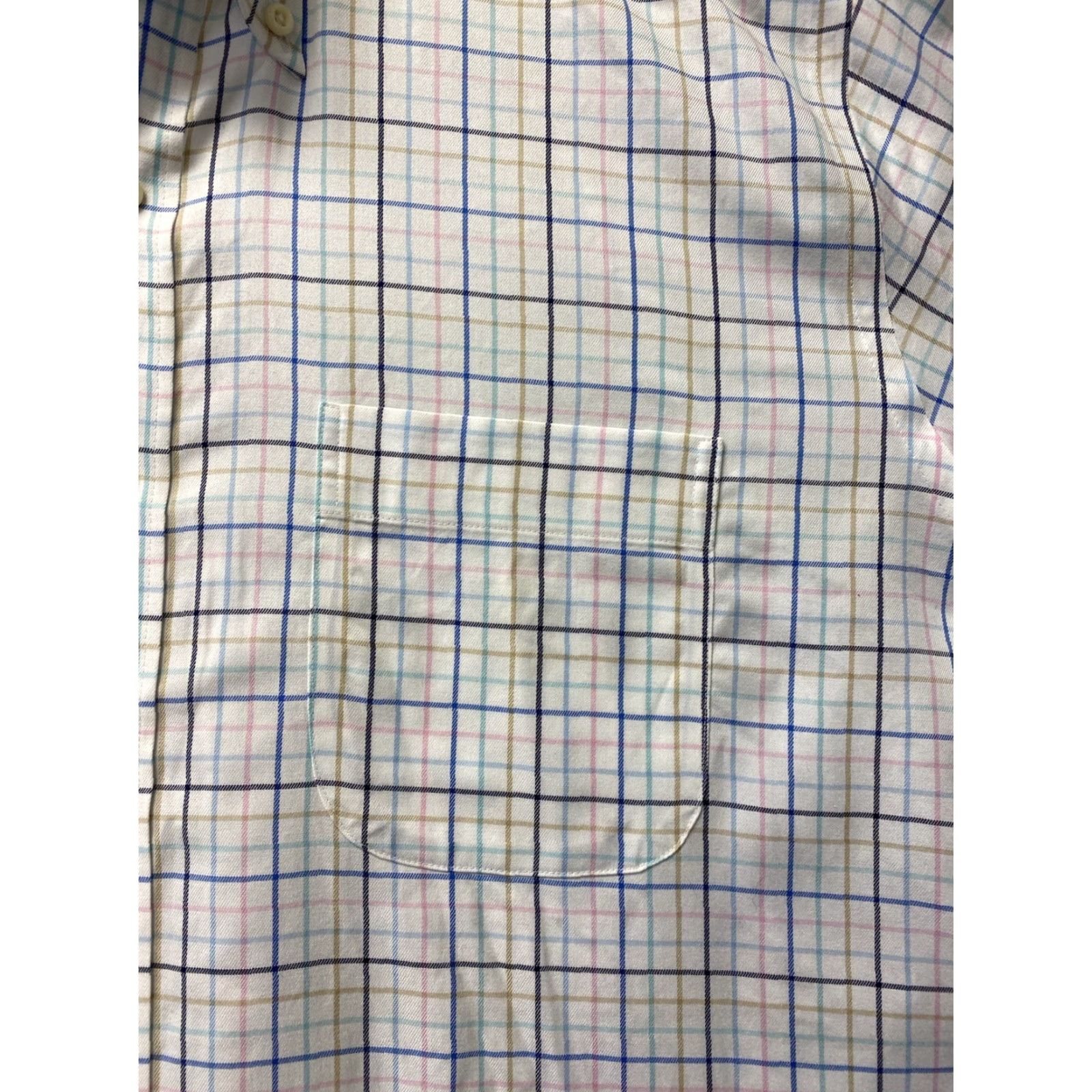 Peter Millar Peter Millar Men's Dress Shirt Large Check Button-Down Woven Cotton Travel Casual Business Wedding Size 42R - 4 Thumbnail