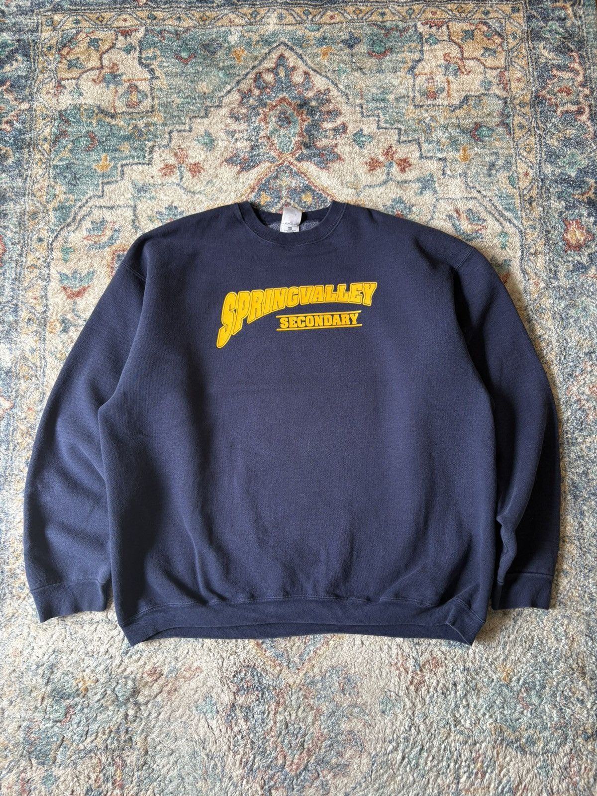 Vintage Vintage SpringValley Spellout Heavy Pullover Crewneck Size US XXL / EU 58 / 5 - 1 Thumbnail