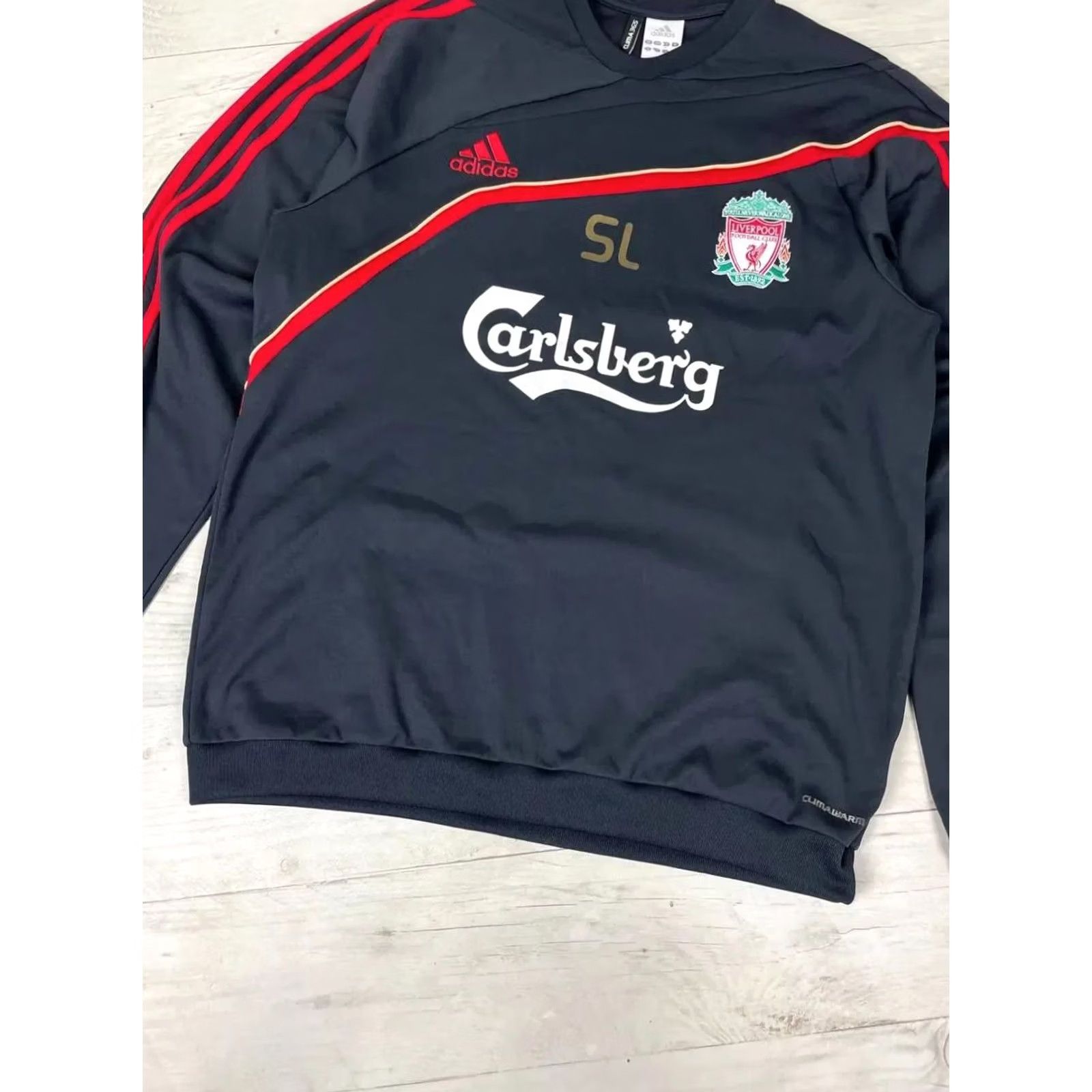 Adidas VINTAGE Adidas Liverpool Tracksuit Jacket Pants Men Size L Black Adidas Tracksuit Men L Black Football 2009 2010 Size 42R - 7 Thumbnail