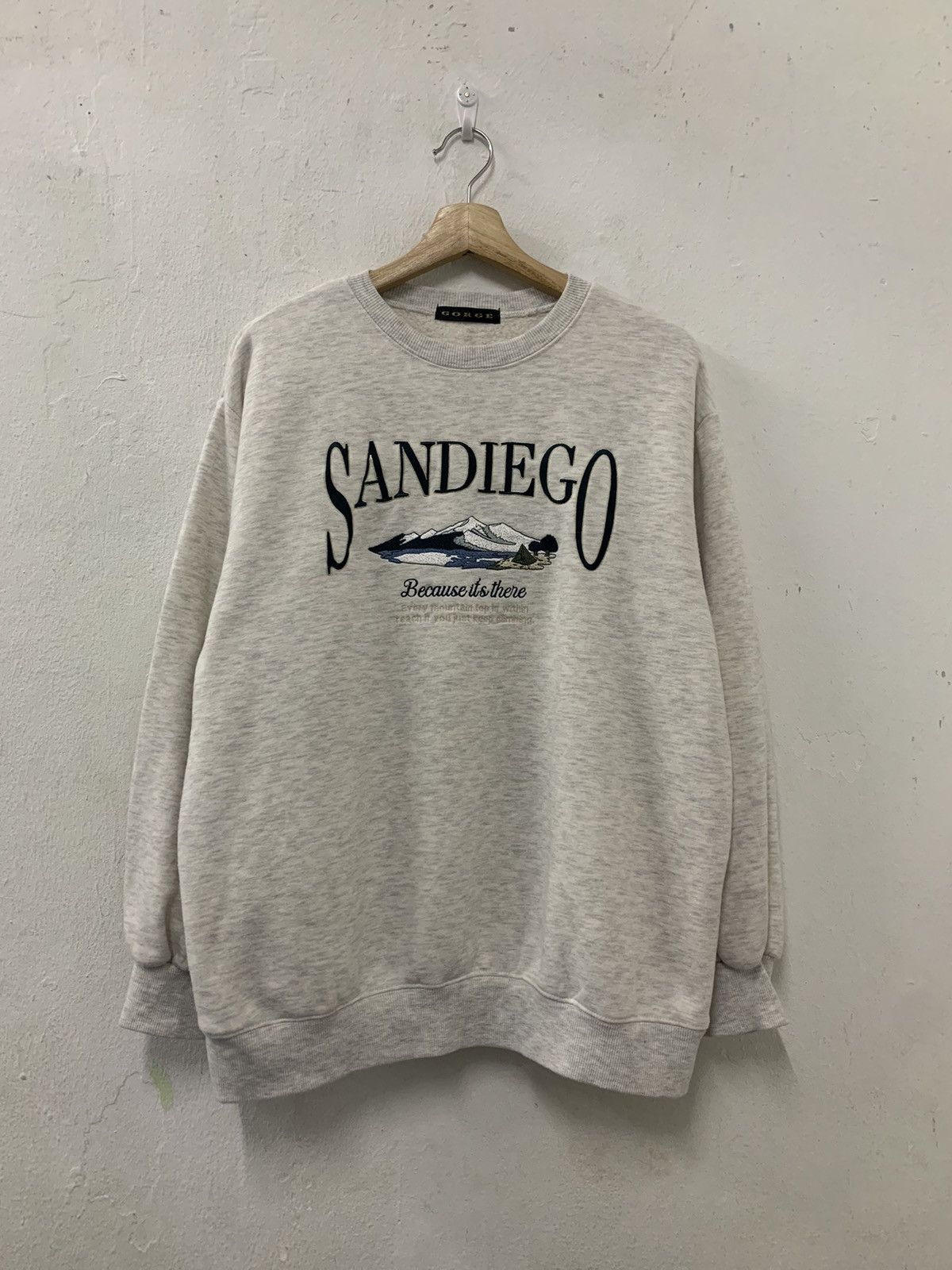 Japanese Brand SAN DIEGO Embroidered Sweatshirt Size ONE SIZE - 1 Thumbnail