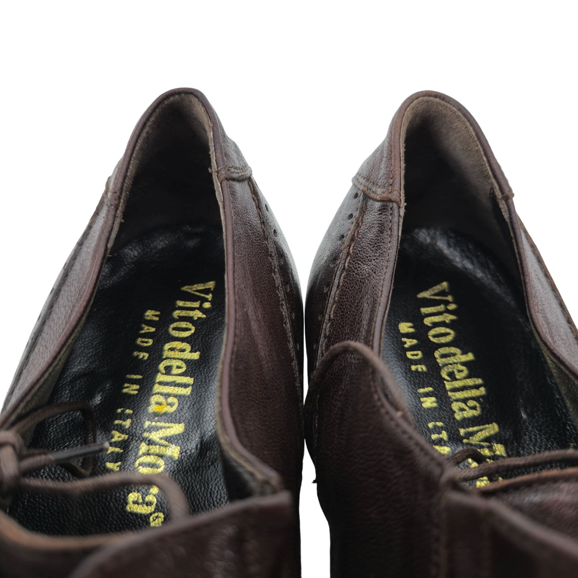 Other Italy Vito Della Mora Men Size 10 Unique Dark Brown Leather Size US 10 / EU 43 - 10 Thumbnail