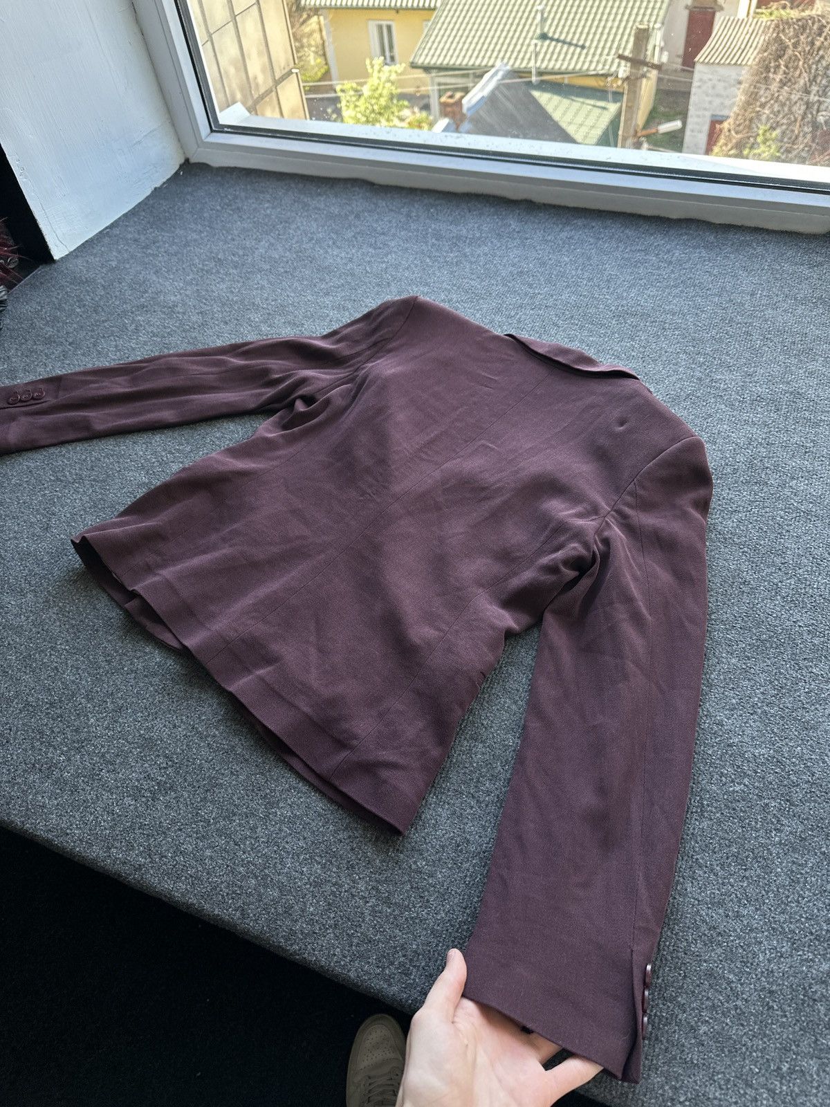 Jigsaw RARE 🚨 JIGSAW WOMEN DARK RED BLAZER JACKET LUXURY Size M / US 6-8 / IT 42-44 - 11 Thumbnail