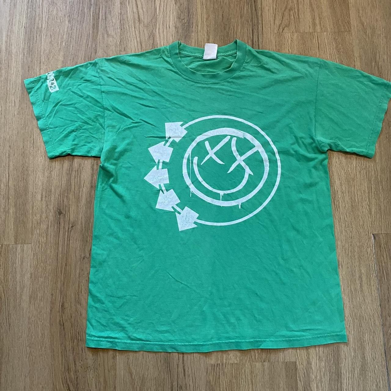 Fruit Of The Loom Green and white Blink 181 t-shirt with a relaxed fit Size US M / EU 48-50 / 2 - 1 Thumbnail